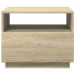 Table basse avec lumières LED chêne sonoma 50x49x40 cm – Image 5