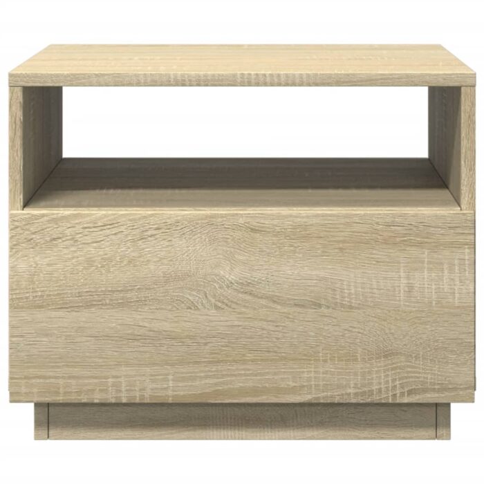 Table basse avec lumières LED chêne sonoma 50x49x40 cm – Image 5
