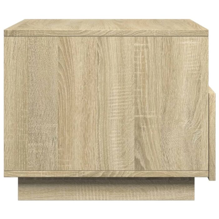 Table basse avec lumières LED chêne sonoma 50x49x40 cm – Image 6