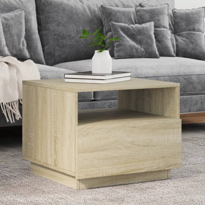 VXL8721012465978_m_en_hd_1.jpg Table basse avec lumières LED chêne sonoma 50x49x40 cm – Image 1