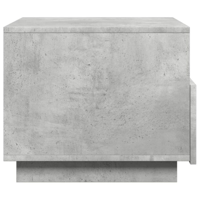Table basse avec lumières LED gris béton 50x49x40 cm – Image 6