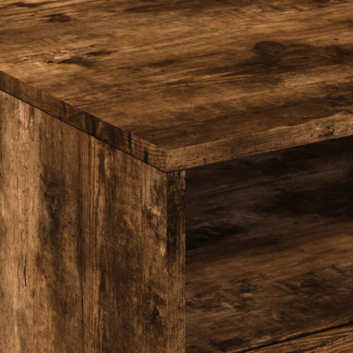 Table basse avec lumières LED chêne fumé 50x49x40 cm – Image 8