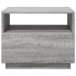 Table basse avec lumières LED sonoma gris 50x49x40 cm – Image 5