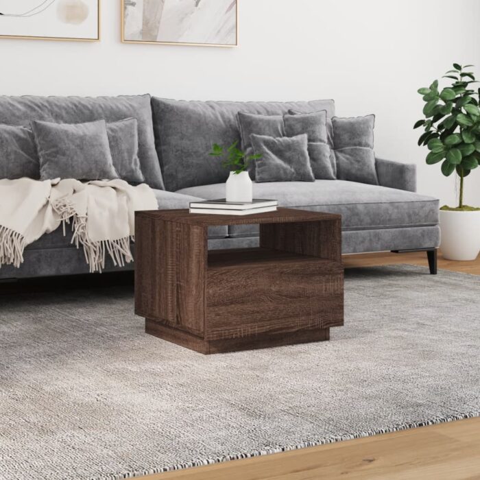 VXL8721012466012_g_en_hd_2.jpg Table basse avec lumières LED chêne marron 50x49x40 cm – Image 2