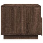 Table basse avec lumières LED chêne marron 50x49x40 cm – Image 6