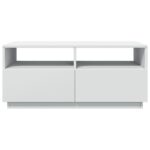 Table basse avec lumières LED blanc 90x49x40 cm – Image 5