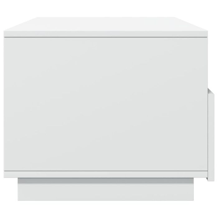 Table basse avec lumières LED blanc 90x49x40 cm – Image 6