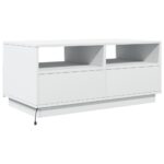 Table basse avec lumières LED blanc 90x49x40 cm – Image 7