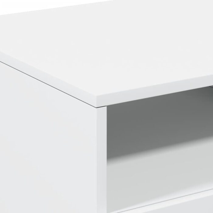 Table basse avec lumières LED blanc 90x49x40 cm – Image 8