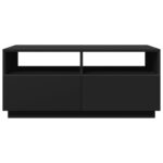 Table basse avec lumières LED noir 90x49x40 cm – Image 5