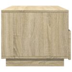 Table basse avec lumières LED chêne sonoma 90x49x40 cm – Image 4