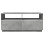 Table basse avec lumières LED gris béton 90x49x40 cm – Image 3