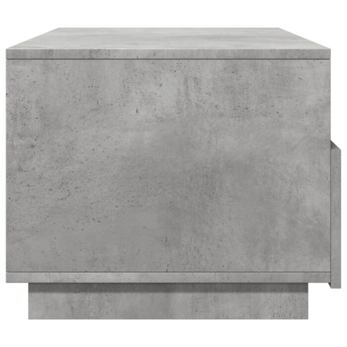 Table basse avec lumières LED gris béton 90x49x40 cm – Image 4