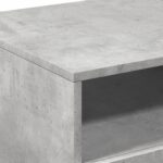 Table basse avec lumières LED gris béton 90x49x40 cm – Image 6