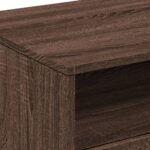 Table basse avec lumières LED chêne marron 90x49x40 cm – Image 7