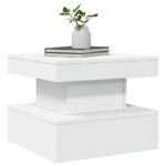 Table basse avec lumières LED blanc 50x50x40 cm – Image 4