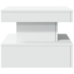 Table basse avec lumières LED blanc 50x50x40 cm – Image 6