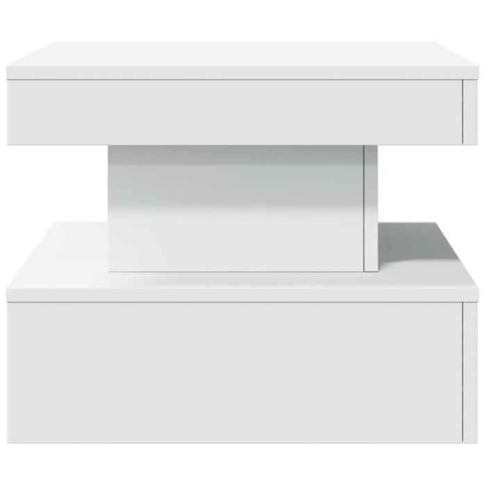 Table basse avec lumières LED blanc 50x50x40 cm – Image 6