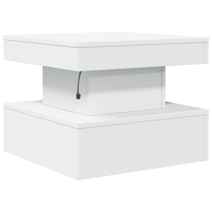 Table basse avec lumières LED blanc 50x50x40 cm – Image 7