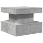 Table basse avec lumières LED gris béton 50x50x40 cm – Image 7