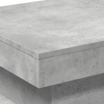 Table basse avec lumières LED gris béton 50x50x40 cm – Image 8