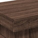 Table basse avec lumières LED chêne marron 50x50x40 cm – Image 8