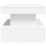 Table basse avec lumières LED blanc 90x50x40 cm – Image 6