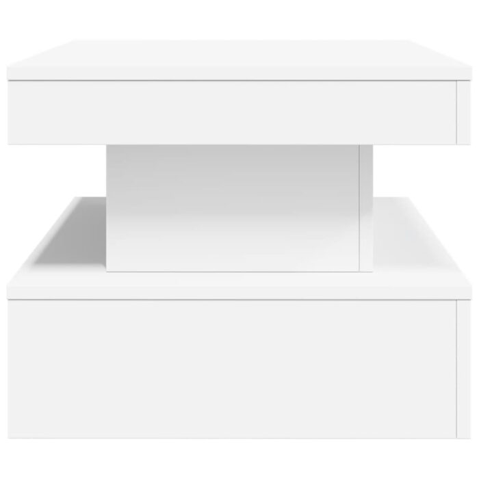 Table basse avec lumières LED blanc 90x50x40 cm – Image 6