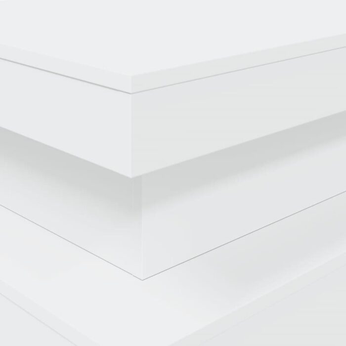 Table basse avec lumières LED blanc 90x50x40 cm – Image 8