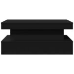 Table basse avec lumières LED noir 90x50x40 cm – Image 5