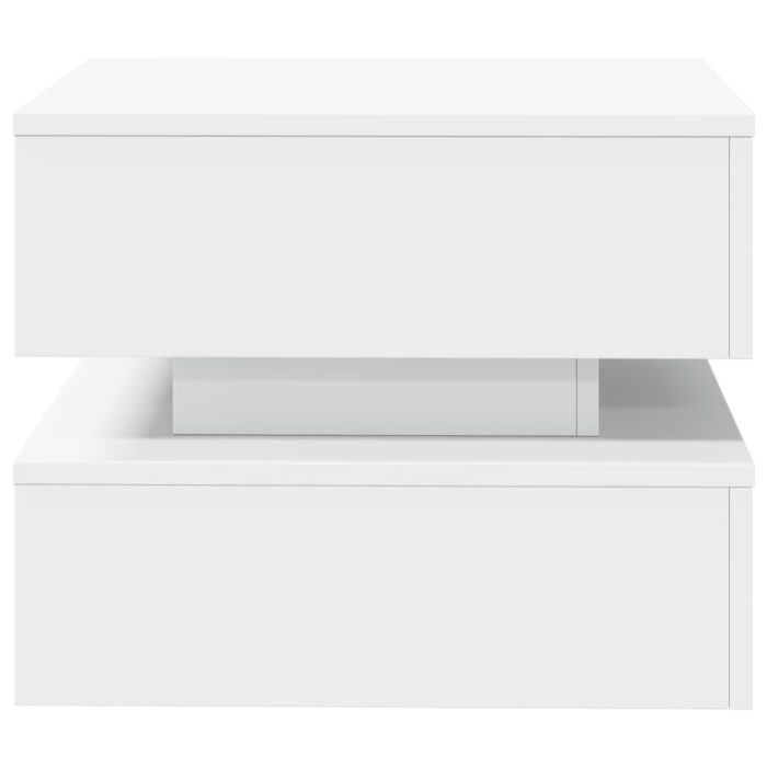 Table basse avec lumières LED blanc 50x50x40 cm – Image 4