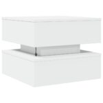 Table basse avec lumières LED blanc 50x50x40 cm – Image 6