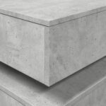 Table basse avec lumières LED gris béton 50x50x40 cm – Image 8