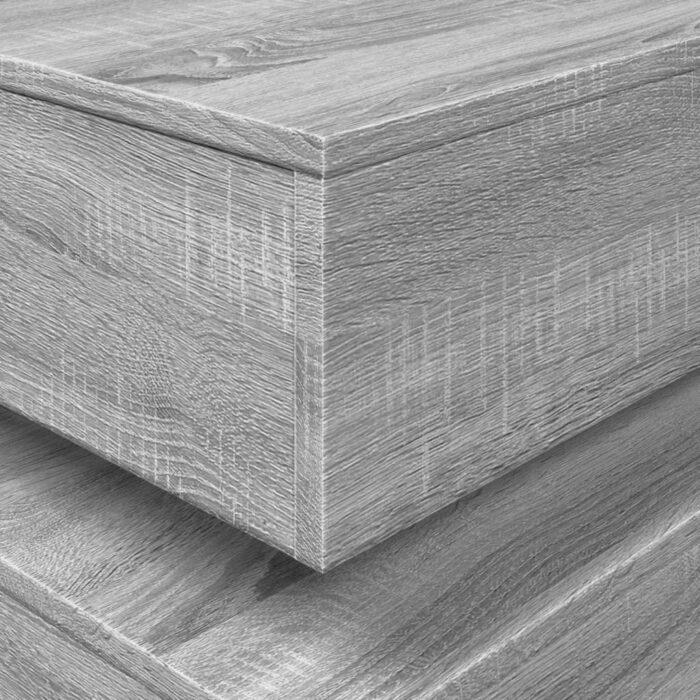 Table basse avec lumières LED sonoma gris 50x50x40 cm – Image 8