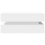 Table basse avec lumières LED blanc 90x50x40 cm – Image 5