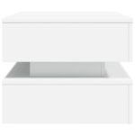 Table basse avec lumières LED blanc 90x50x40 cm – Image 6
