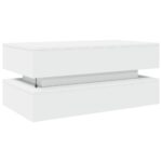 Table basse avec lumières LED blanc 90x50x40 cm – Image 7