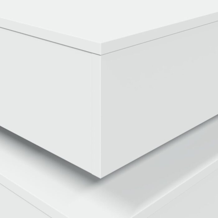 Table basse avec lumières LED blanc 90x50x40 cm – Image 8