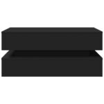 Table basse avec lumières LED noir 90x50x40 cm – Image 5