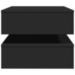 Table basse avec lumières LED noir 90x50x40 cm – Image 6