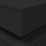 Table basse avec lumières LED noir 90x50x40 cm – Image 8