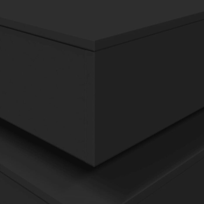 Table basse avec lumières LED noir 90x50x40 cm – Image 8