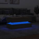 Table basse avec lumières LED chêne sonoma 90x50x40 cm – Image 3