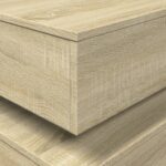 Table basse avec lumières LED chêne sonoma 90x50x40 cm – Image 8