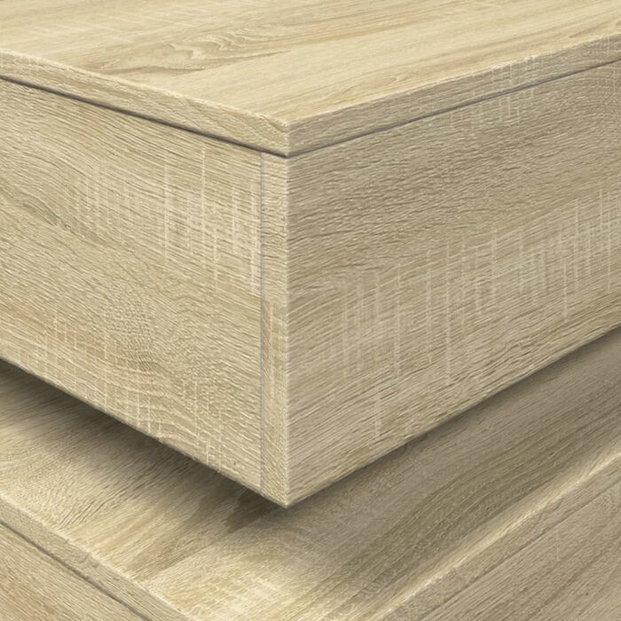 Table basse avec lumières LED chêne sonoma 90x50x40 cm – Image 8