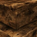 Table basse avec lumières LED chêne fumé 90x50x40 cm – Image 8