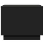 Table basse avec lumières LED noir 50x50x40 cm – Image 5