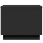 Table basse avec lumières LED noir 50x50x40 cm – Image 6