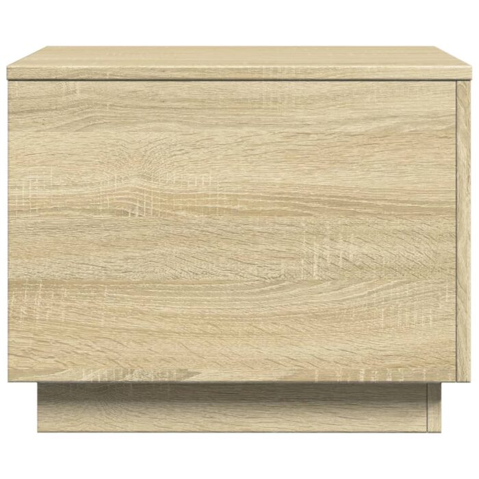 Table basse avec lumières LED chêne sonoma 50x50x40 cm – Image 6