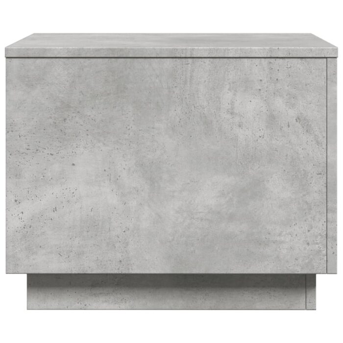 Table basse avec lumières LED gris béton 50x50x40 cm – Image 6